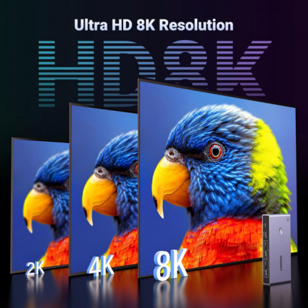 Ugreen USB 3.0 KVM stikalo za upravljanje 2 računalnikov Ugreen USB 3.0 KVM stikalo za upravljanje 2 računalnikov