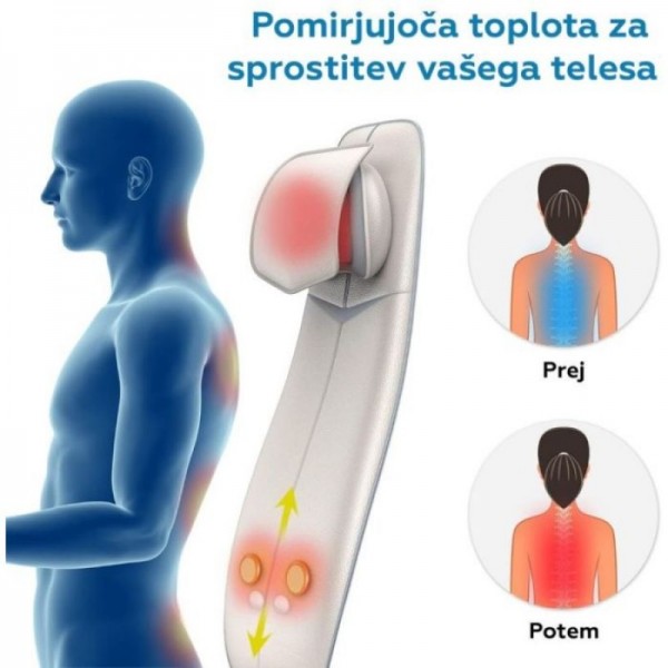 RENPHO Ergonomska masažna blazina za hrbet, vrat in glavo bež