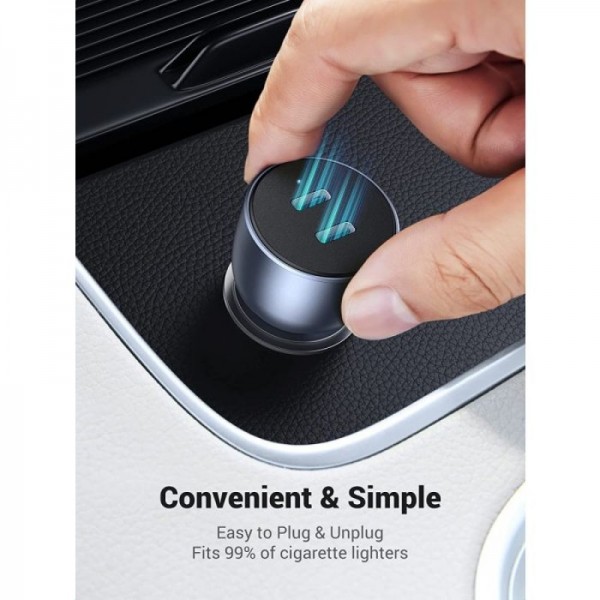 Ugreen avtopolnilec 2xUSB-C QC 3.0 40W - box Ugreen avtopolnilec 2xUSB-C QC 3.0 40W - box