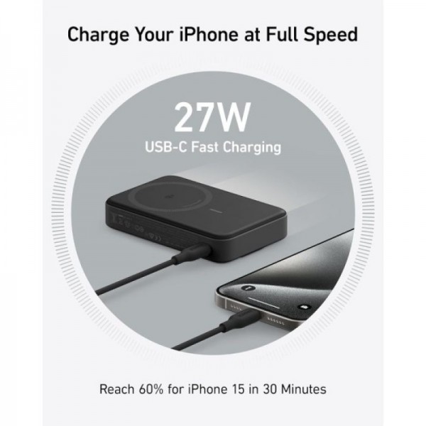 Anker MagGo 633 10K powerbank, črn Anker MagGo 633 10K powerbank, črn