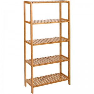 SONGMICS Bamboo naravni regal 60 x 26 x 130 cm, BCB35Y