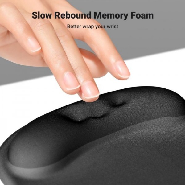 Ugreen ergonomska podloga za miško z naslonom za zapestje - črna