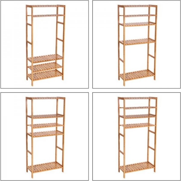 SONGMICS Bamboo naravni regal 60 x 26 x 130 cm, BCB35Y SONGMICS Bamboo naravni regal 60 x 26 x 130 cm, BCB35Y