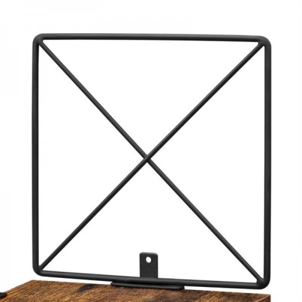 VASAGLE stenski kotni regal, 5-nivojski, rustikalno rjav in črn, 127,5 × 20 × 20 cm, industrijski slog