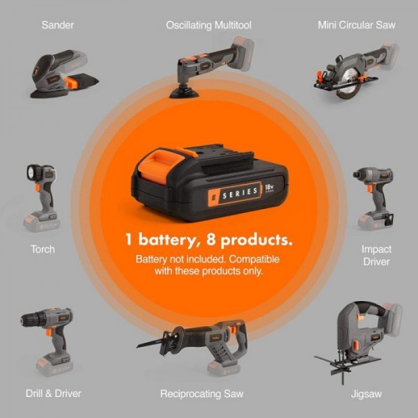 VonHaus E-Series akumulatorski večnamenski brusilnik 18V