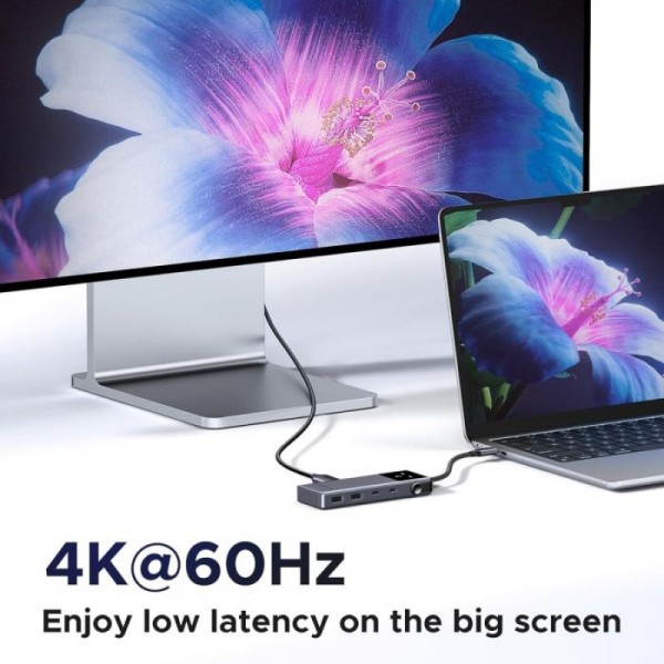 Ugreen Uno 6v1 USB-C hub z 10Gbps USB-C in USB-A ter 4K@60Hz HDMI izhodi Ugreen Uno 6v1 USB-C hub z 10Gbps USB-C in USB-A ter 4K@60Hz HDMI izhodi