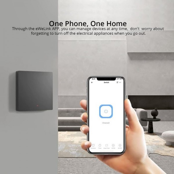 SONOFF pametno stensko stikalo Wi-Fi M5-1C-80, enojno