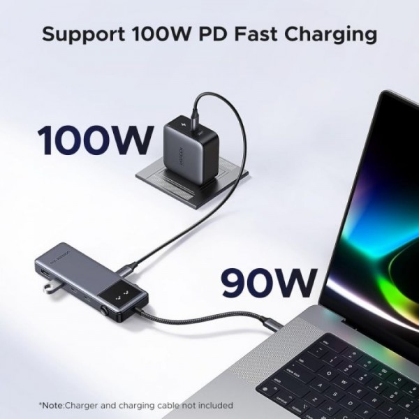 Ugreen Uno 6v1 USB-C hub z 10Gbps USB-C in USB-A ter 4K@60Hz HDMI izhodi Ugreen Uno 6v1 USB-C hub z 10Gbps USB-C in USB-A ter 4K@60Hz HDMI izhodi
