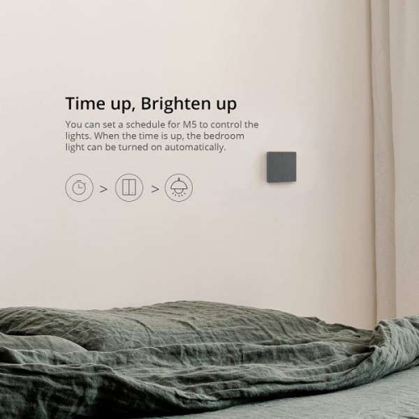 SONOFF pametno stensko stikalo Wi-Fi M5-2C-80, dvojno