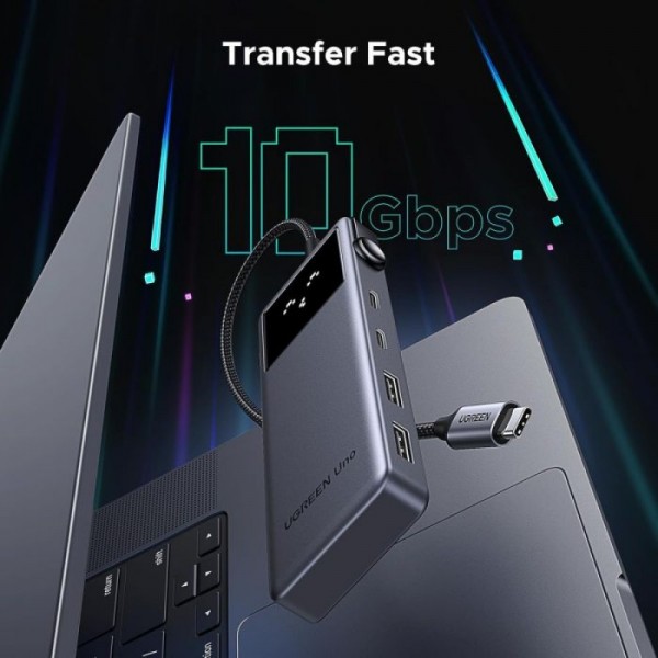 Ugreen Uno 6v1 USB-C hub z 10Gbps USB-C in USB-A ter 4K@60Hz HDMI izhodi Ugreen Uno 6v1 USB-C hub z 10Gbps USB-C in USB-A ter 4K@60Hz HDMI izhodi