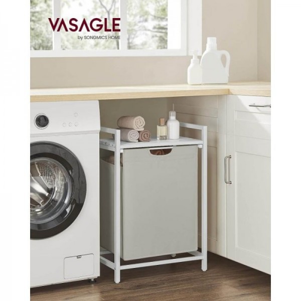 VASAGLE košara za perilo, bela, BLH101W01 VASAGLE košara za perilo, bela, BLH101W01