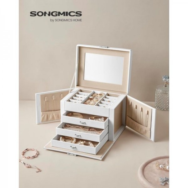 SONGMICS škatla za nakit štiriplastna