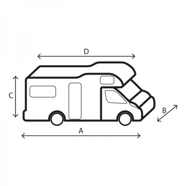 BRUNNER Zaščitna prevleka za avtodom 12M 600-650 7241542N BRUNNER Zaščitna prevleka za avtodom 12M 600-650 7241542N