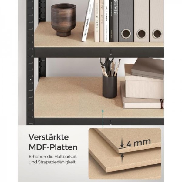 SONGMICS Regal 30 x 75 x 150 cm rjavo-črna,GLR030B21