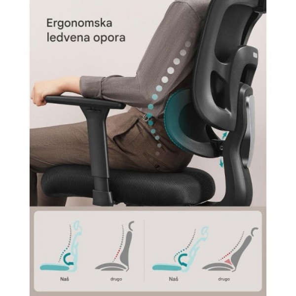 SONGMICS ergonomski računalniški stol