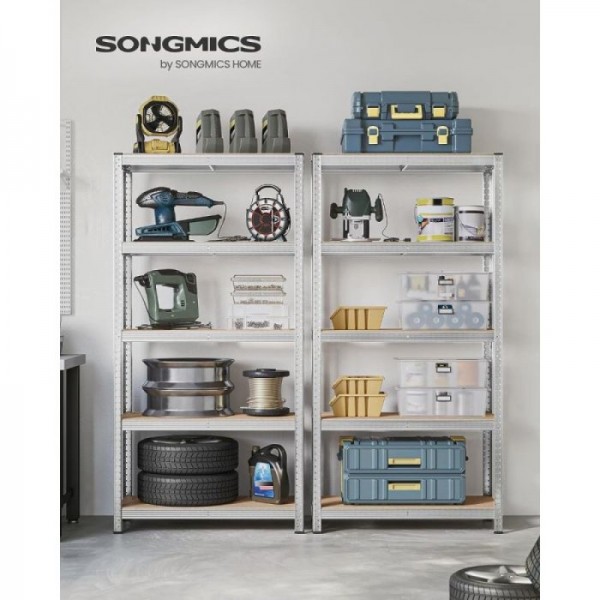 SONGMICS Regal 180 x 90 x 40 cm srebrna,GLR40SV SONGMICS Regal 180 x 90 x 40 cm srebrna,GLR40SV
