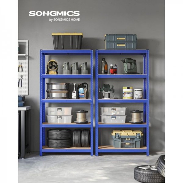 SONGMICS Regal 40 x 90 x 180 cm rjavo-moder,GLR040Q01