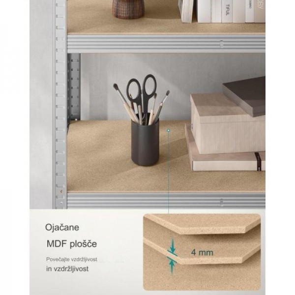 SONGMICS Regal 180 x 90 x 40 cm srebrna,GLR40SV SONGMICS Regal 180 x 90 x 40 cm srebrna,GLR40SV