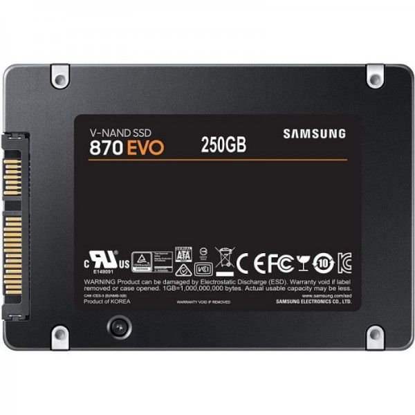Samsung 250GB 870 EVO SSD SATA3 2.5 disk