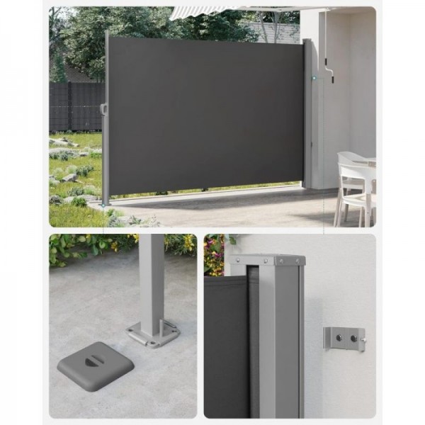 SONGMICS Stranski senčnik 160 x 300 cm antracit GSA160TG