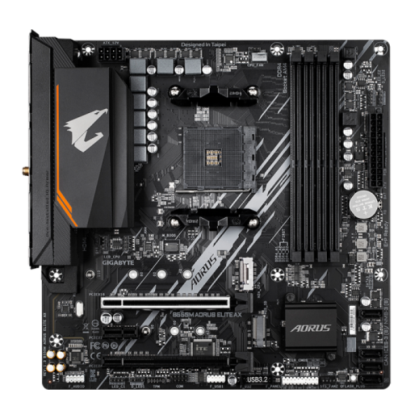 GIGABYTE B550M AORUS ELITE AX, DDR4, SATA3, USB3.2Gen1, HDMI, AM4 mATX GIGABYTE B550M AORUS ELITE AX, DDR4, SATA3, USB3.2Gen1, HDMI, AM4 mATX