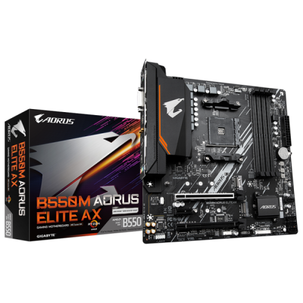 GIGABYTE B550M AORUS ELITE AX, DDR4, SATA3, USB3.2Gen1, HDMI, AM4 mATX