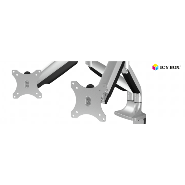 IcyBox IB-MS504-T dvojni namizni nosilec za monitorja do 32"