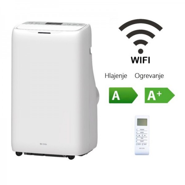 Be Cool Klimatska naprava 16.000 BTU z Wi-Fi in funkcijo ogrevanja BC16KL2501GW bele barve