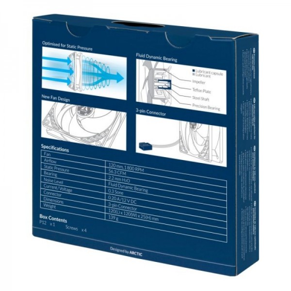 ARCTIC P12 120mm 3-pin ventilator