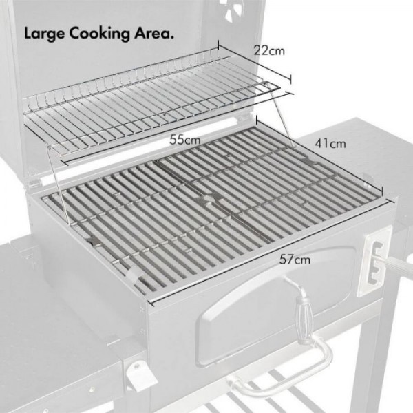 VonHaus prenosni žar na oglje/ Smoker American Style