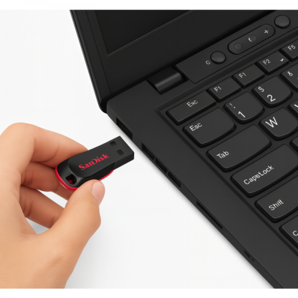 SanDisk 64GB Cruzer Blade USB-A 2.0 USB ključ (rdeč) SanDisk 64GB Cruzer Blade USB-A 2.0 USB ključ (rdeč)
