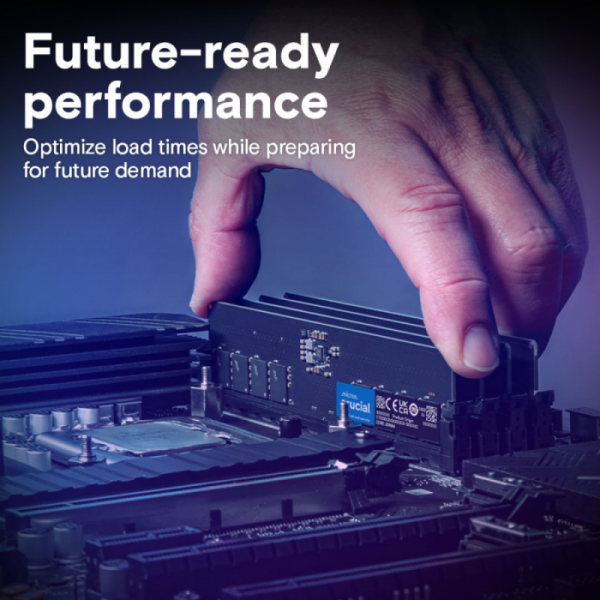 Crucial 16GB Kit (2x8GB) DDR5-5600 UDIMM CL46, 1.1V