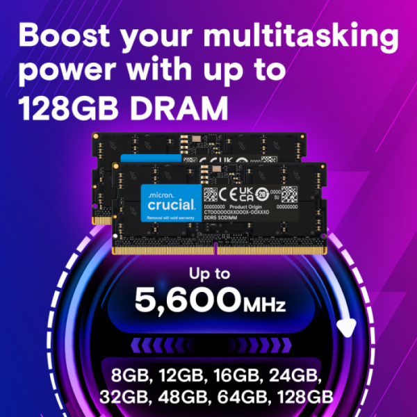 Crucial 24GB DDR5-5600 SODIMM CL46, 1.1V