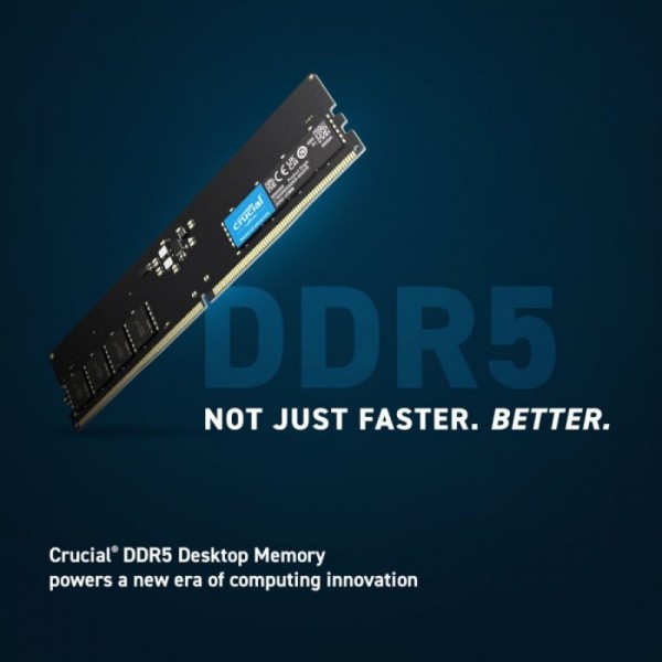 Crucial 8GB DDR5-4800 UDIMM PC5-38400 CL40, 1.1V Crucial 8GB DDR5-4800 UDIMM PC5-38400 CL40, 1.1V