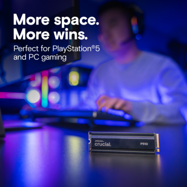 Crucial P510 2TB PCIe Gen5 NVMe 2280 M.2 SSD s hladilnikom Crucial P510 2TB PCIe Gen5 NVMe 2280 M.2 SSD s hladilnikom