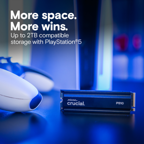 Crucial P510 2TB PCIe Gen5 NVMe 2280 M.2 SSD s hladilnikom Crucial P510 2TB PCIe Gen5 NVMe 2280 M.2 SSD s hladilnikom