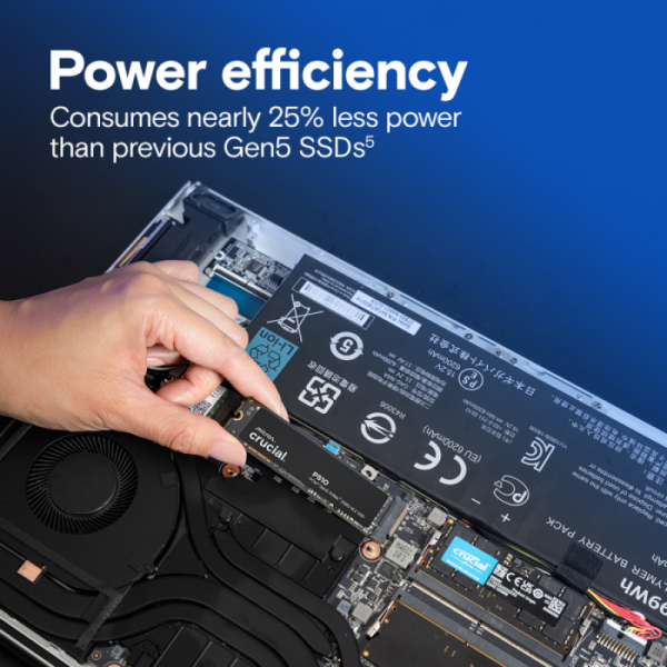 Crucial P510 1TB PCIe Gen5 NVMe 2280 M.2 SSD