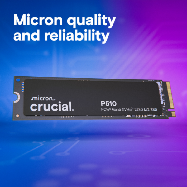 Crucial P510 1TB PCIe Gen5 NVMe 2280 M.2 SSD