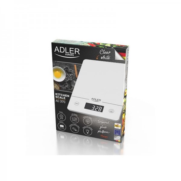 Adler kuhinjska tehtnica bela AD3170W