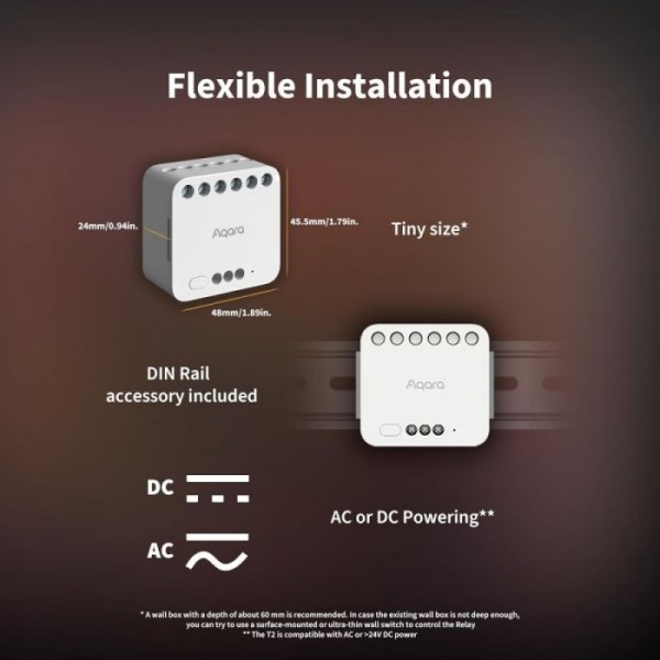 AQARA dvojni relejni modul T2 (DCM-K01) - dvojni relejni modul Zigbee 3.0 AQARA dvojni relejni modul T2 (DCM-K01) - dvojni relejni modul Zigbee 3.0