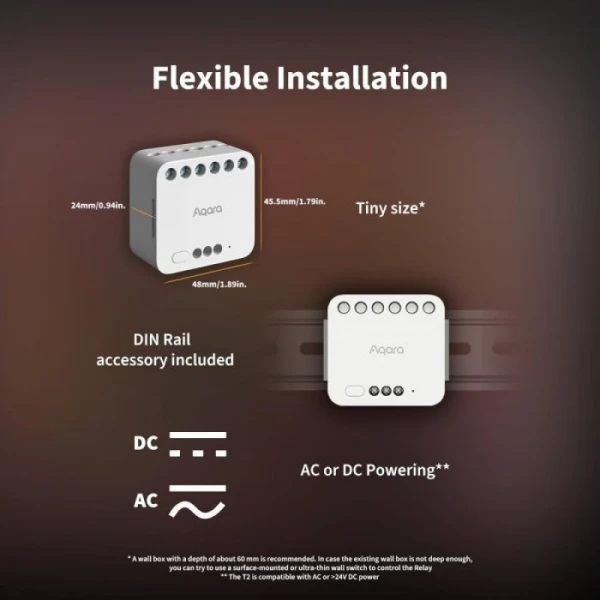 AQARA dvojni relejni modul T2 (DCM-K01) - dvojni relejni modul Zigbee 3.0 AQARA dvojni relejni modul T2 (DCM-K01) - dvojni relejni modul Zigbee 3.0