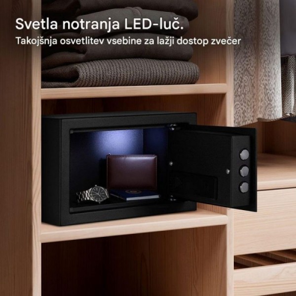 VonHaus Varnostni sef Sef 8,5 L – majhna velikost VonHaus Varnostni sef Sef 8,5 L – majhna velikost