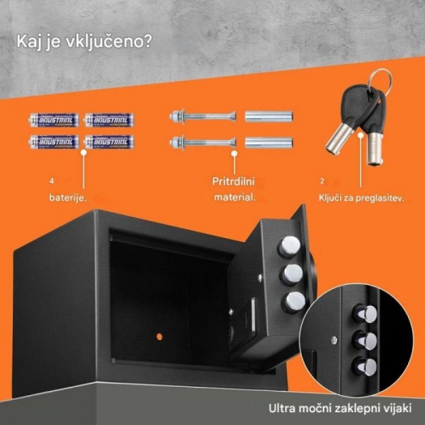 VonHaus Varnostni sef Sef 8,5 L – majhna velikost VonHaus Varnostni sef Sef 8,5 L – majhna velikost