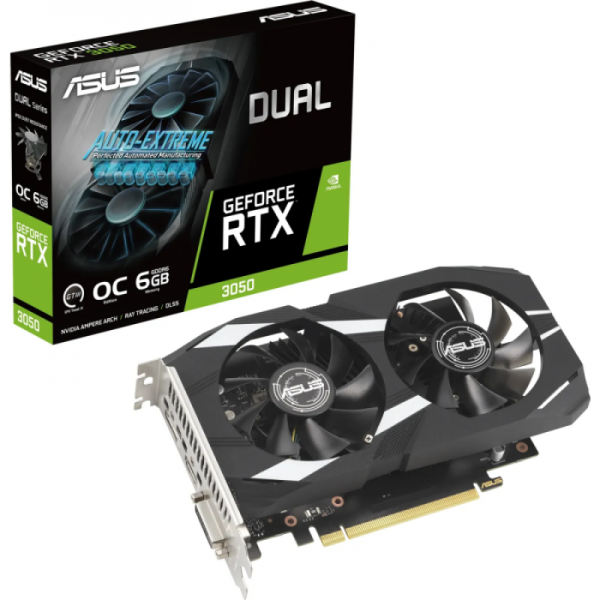 Grafična kartica ASUS GeForce RTX 3050 DUAL OC, 6GB GDDR6, PCI-E 4.0 DUAL-RTX3050-O6G