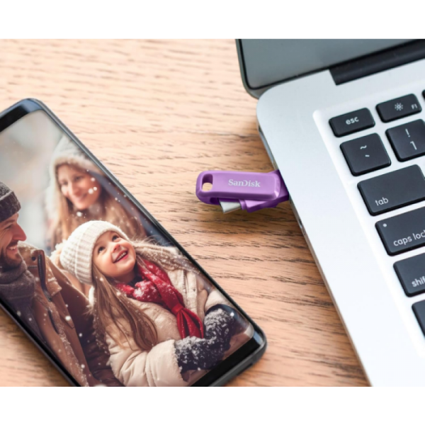 SanDisk 1TB Ultra Dual Drive Go USB-C/A 3.2 USB ključ (vijoličen)