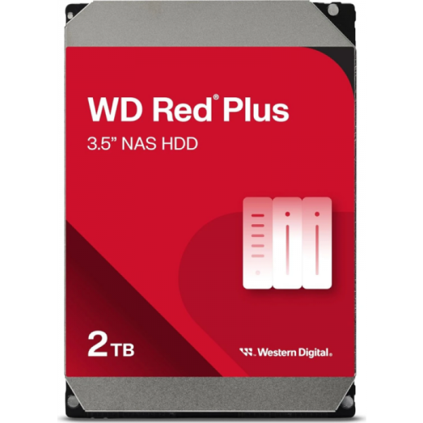 WD 2TB Red Plus 3,5" SATA 6Gb/s 5400rpm 64MB HDD disk