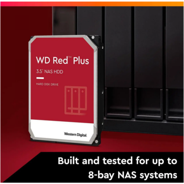 WD 2TB Red Plus 3,5" SATA 6Gb/s 5400rpm 64MB HDD disk
