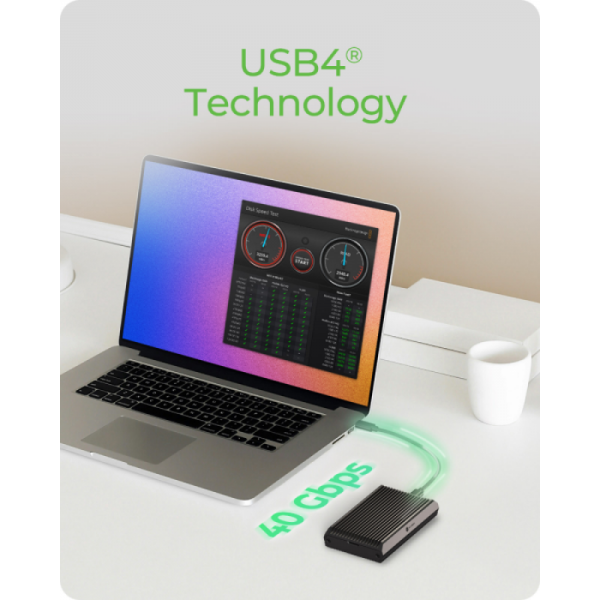 IcyBox IB-1920M-C42 ohišje za M.2 NVMEe z USB 4 tehnologijo