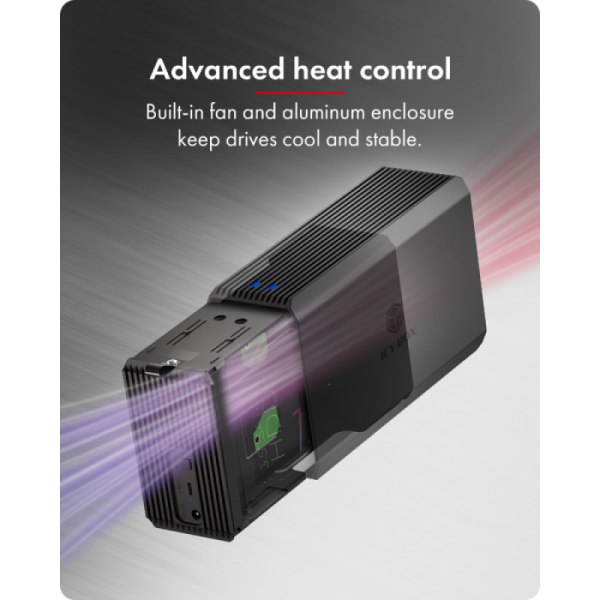 IcyBox IB-RD3720-CU3 RAID sistem za 2x 3,5"/2,5" SATA HDD in SSD diska z RAID stikalom