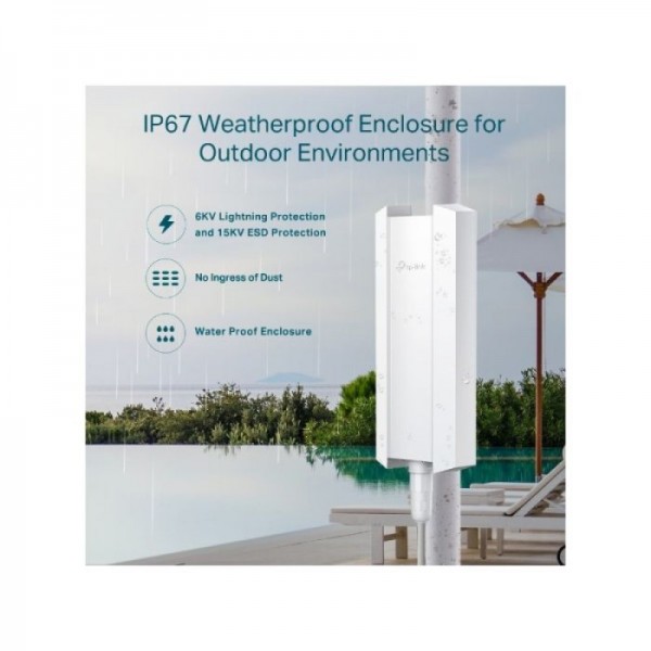 TP-LINK zunanja AX3000 Gigabit WiFi 6 dostopna točka EAP650-Outdoor TP-LINK zunanja AX3000 Gigabit WiFi 6 dostopna točka EAP650-Outdoor